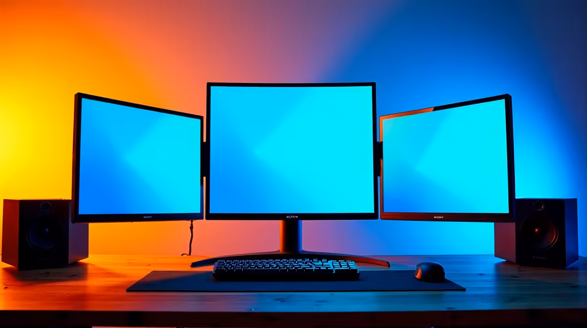 Frameless Multi-Monitor Station