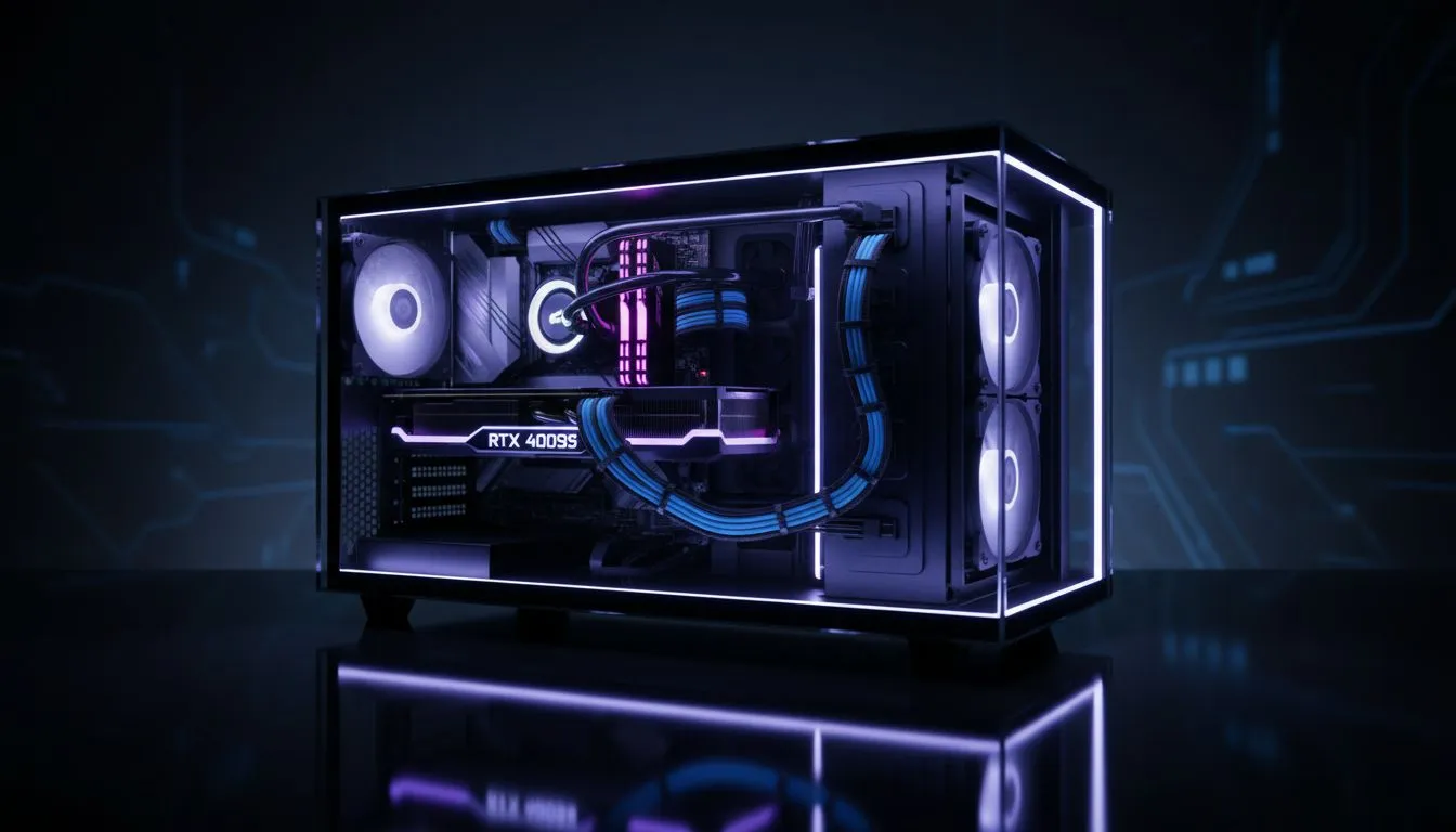 Tidy PC Cables in Glass Cases