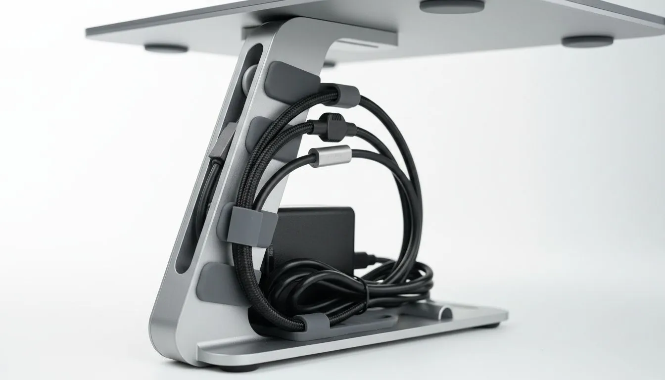 Clean Cable Routing for Laptop Stands