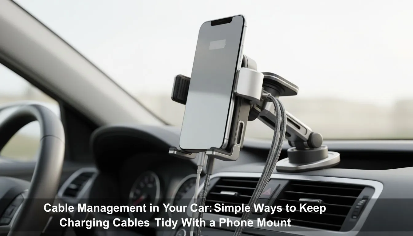 Tidy Charging Cables with a Phone Mount