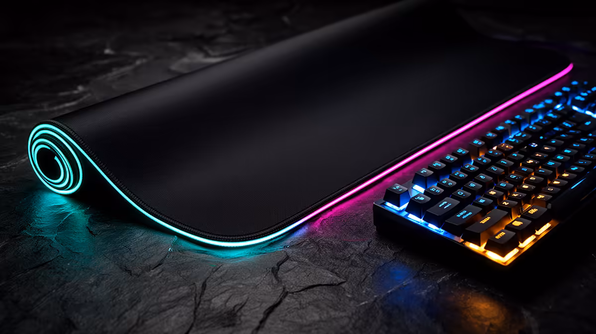 Rollable Warp-Resistant Mousepad: surface and base grip