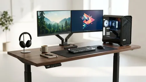 Electric Standing Desk Setup: Can It Fit Dual Monitors and a Gaming PC?
