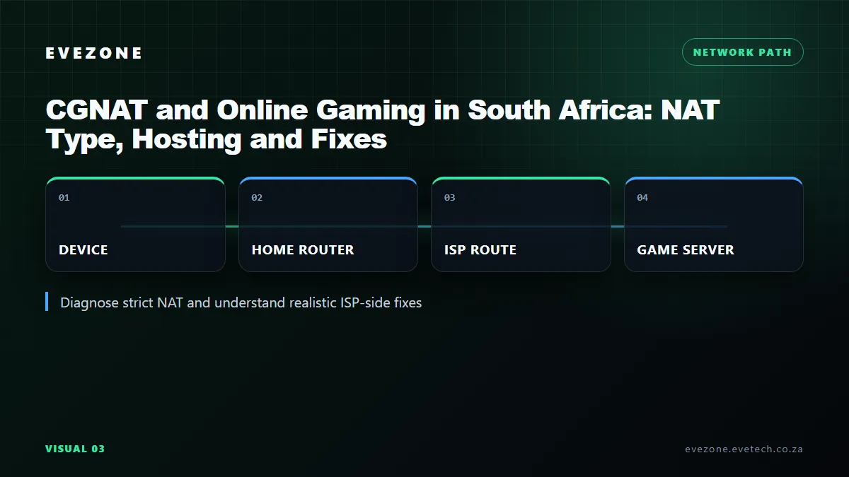 CGNAT gaming South Africa decision map