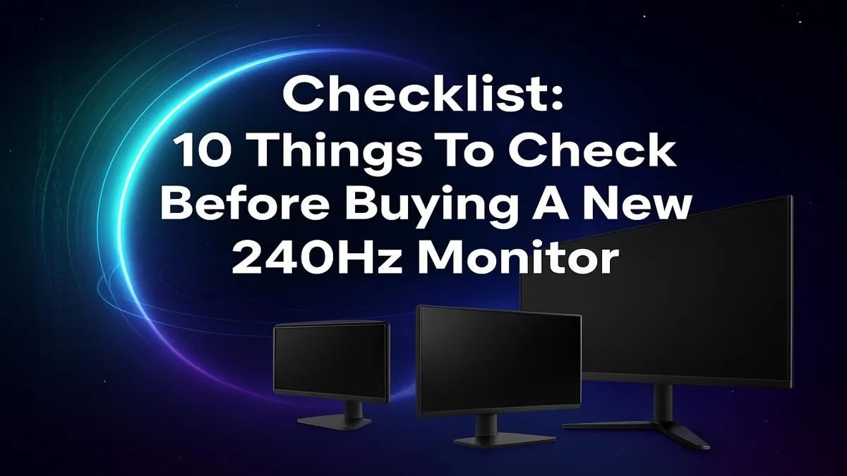 Your Ultimate 240Hz Monitor Checklist