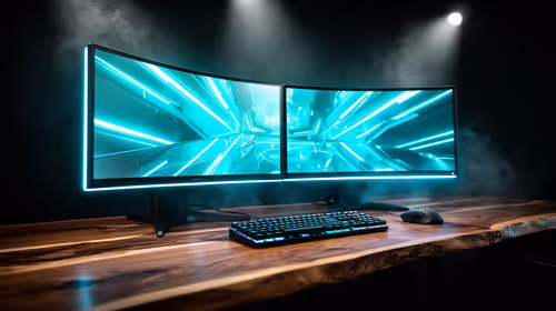 Configuring Panoramic Dual-Screen Visuals For An Immersive Desktop PC Experience