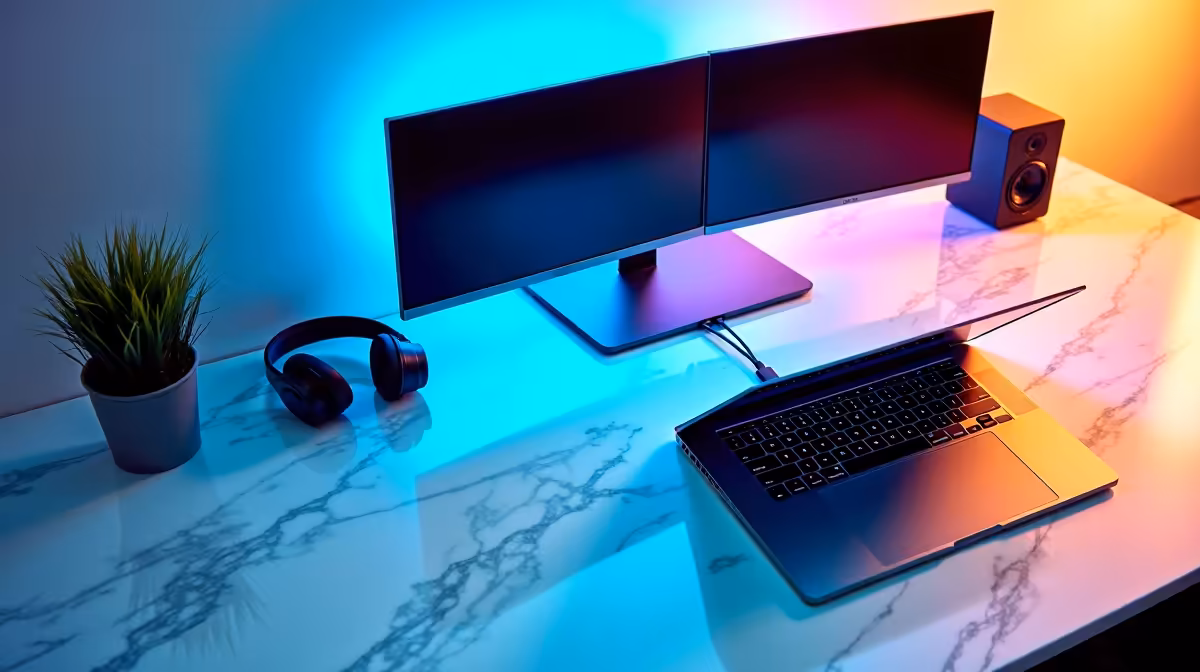 Multi-monitor setup using built-in ports only