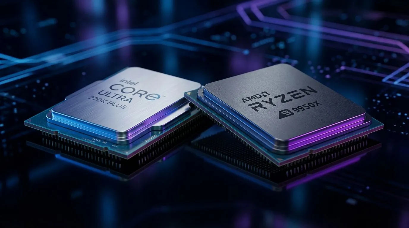 Core Ultra 270K Plus vs Ryzen 9 9950X
