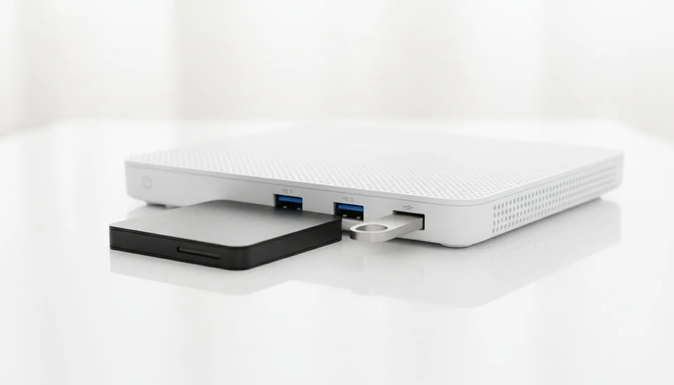 Portable Media Server via Router USB
