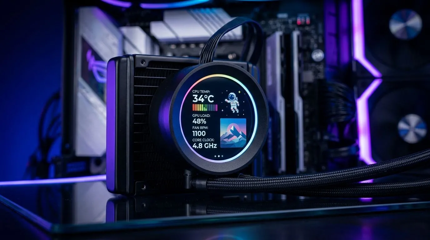 Show system stats, GIFs, and images on your LCD