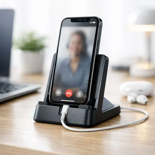 Built-in Phone Stand for Desk: Boost Productivity & Video Calls