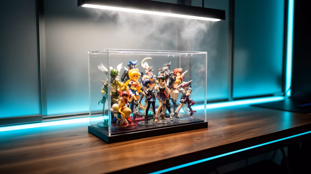 Display Case and Desk Setup: panel quality checks