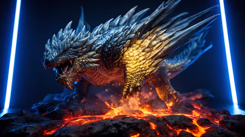 Display MONSTER HUNTER Lagiacrus Figure Maximally