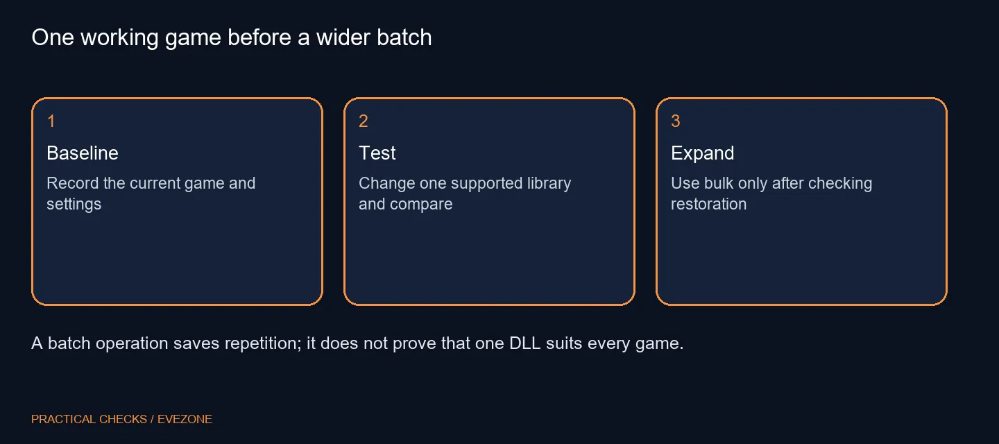 One working game before a wider batch