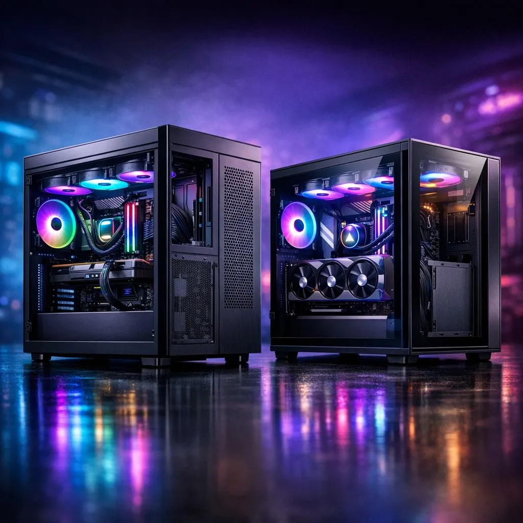 Which layout keeps your gaming PC cool and quiet?