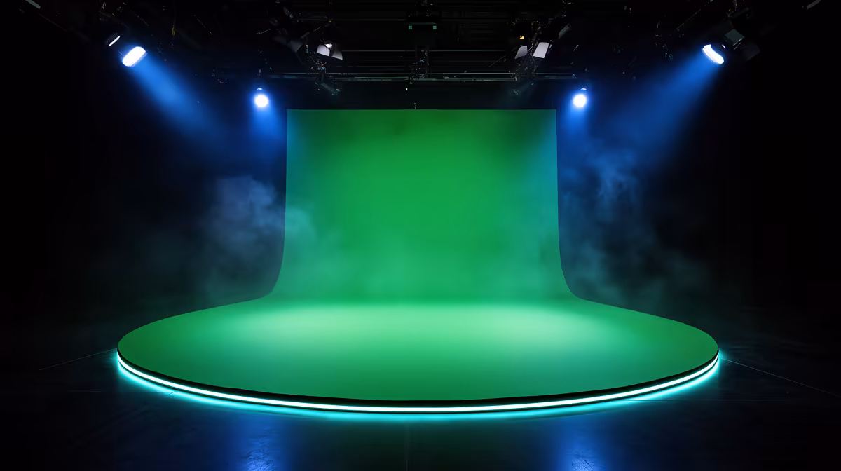 298x298cm Green Screen for Full-Body Keys
