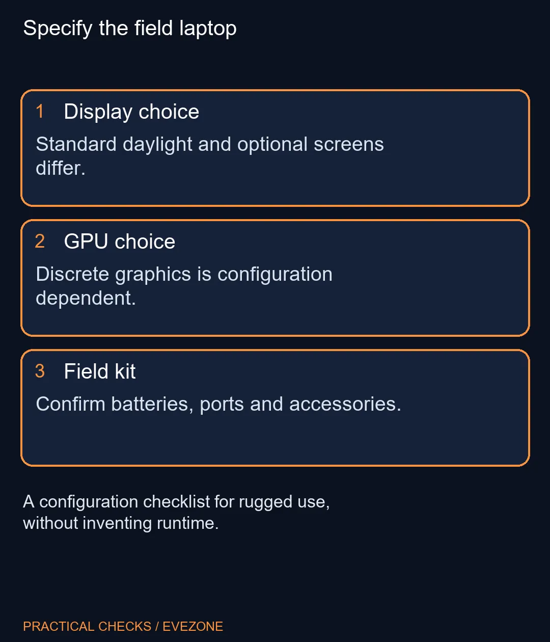 Specify the field laptop