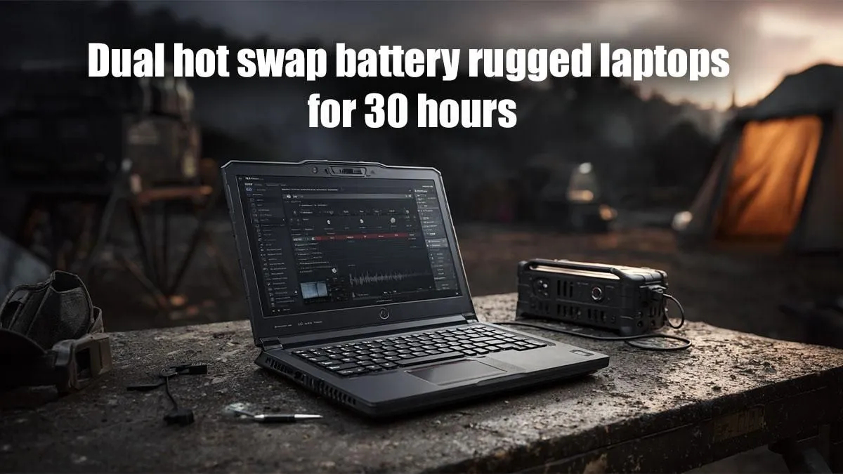 Extended-Run Rugged Laptops with Dual Battery Swaps