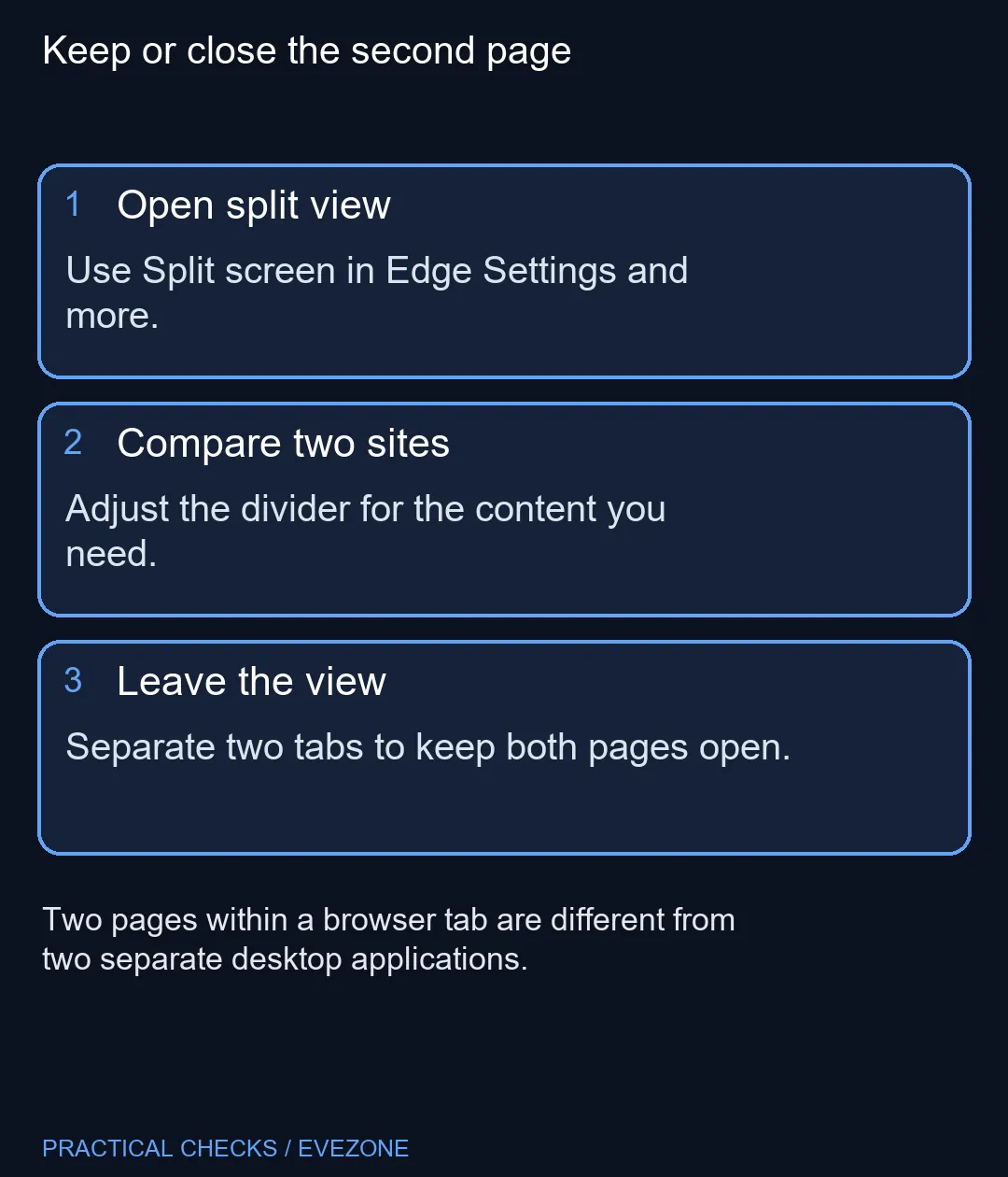 Keep or close the second page