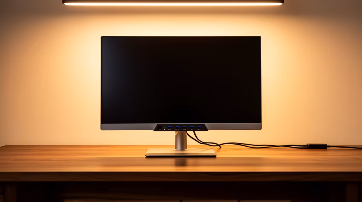 Eliminating workspace cable clutter: panel, ports and