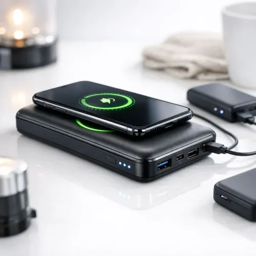 Wireless Charging Power Bank Setup for Loadshedding