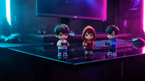 Evangelion Desk Setup: Style Your Space with Chibi Figures