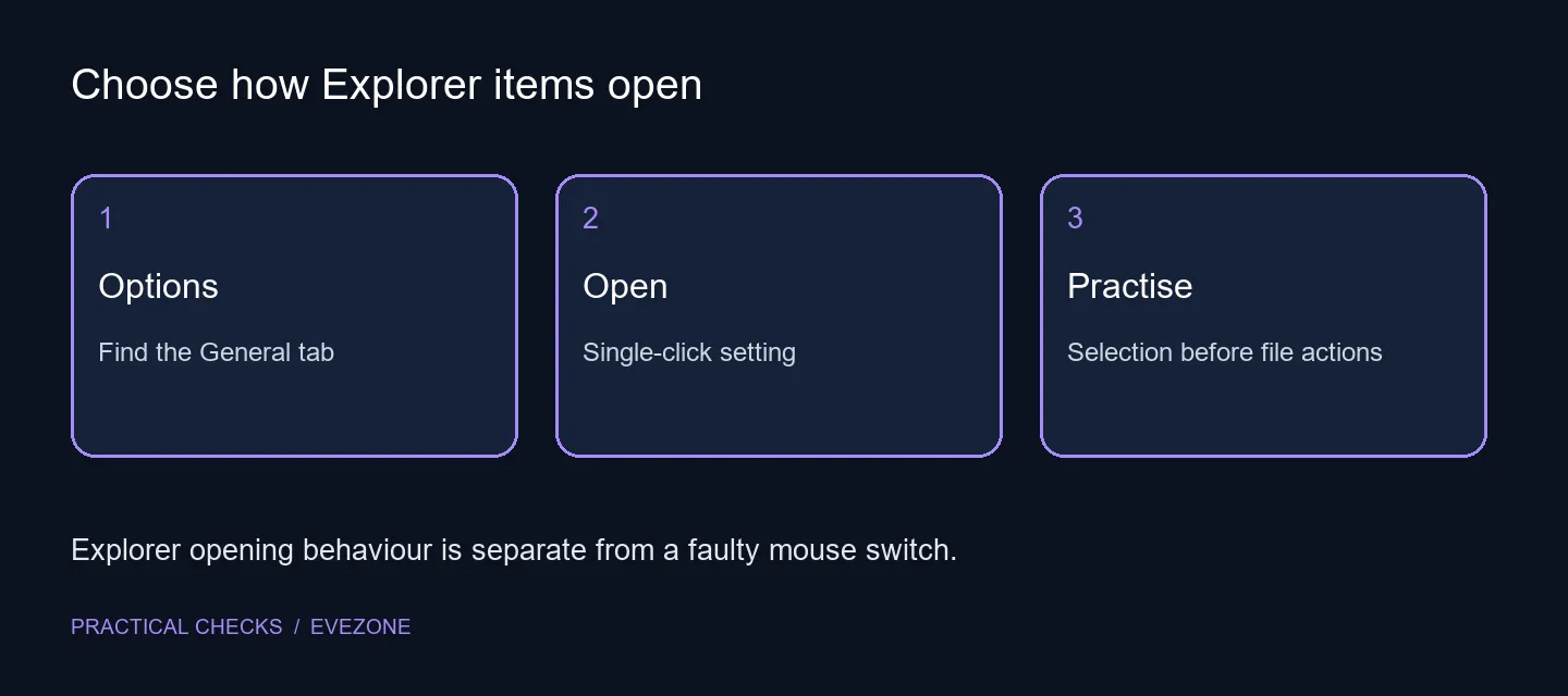 Choose how Explorer items open