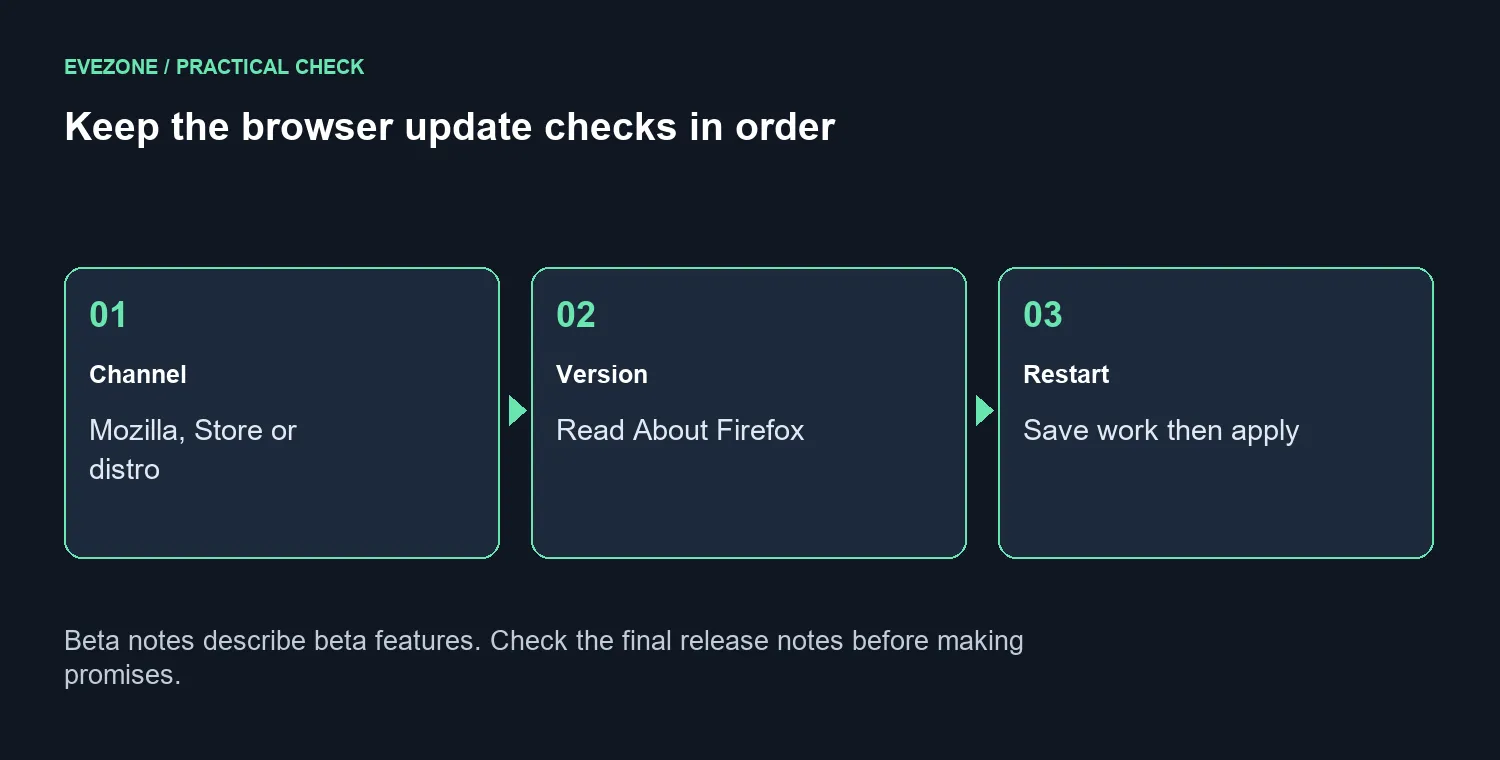Keep the browser update checks in order