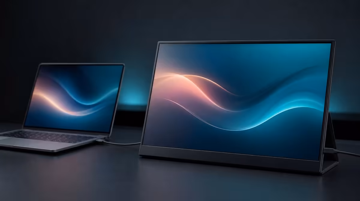 Align a compatible source with the portable display