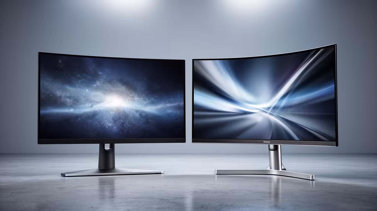 Flat IPS panels versus curved VA: panel, ports and refresh