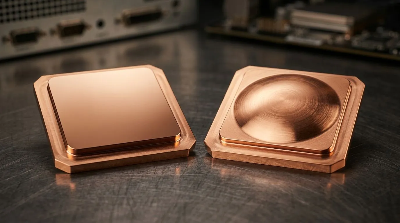 Flat vs convex cold plate contact on modern CPUs