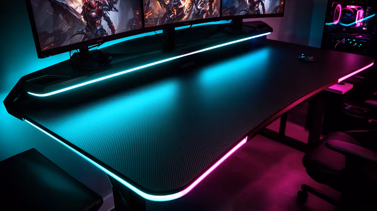 Gaming Desks for streamers: when surface size buying signals