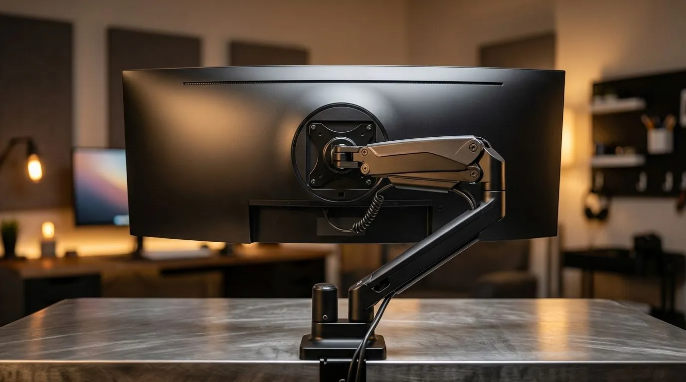 Which mounting option truly fits a 49-inch ultrawide?