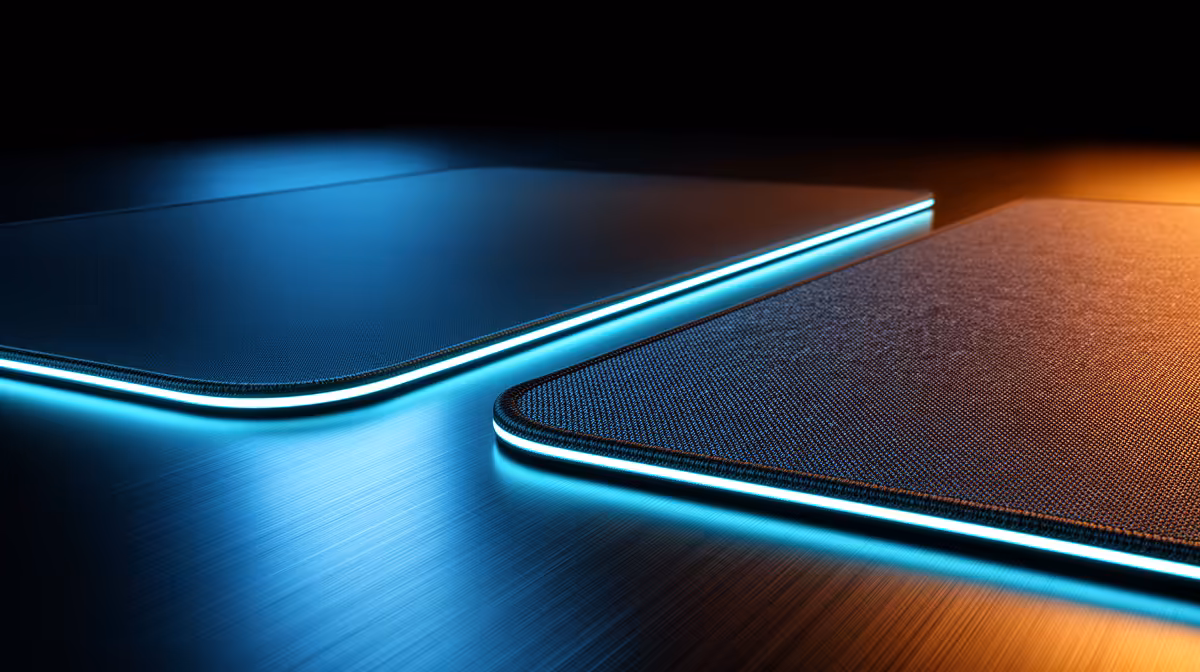 Glass vs Cloth Gaming Mousepads in: surface and base grip