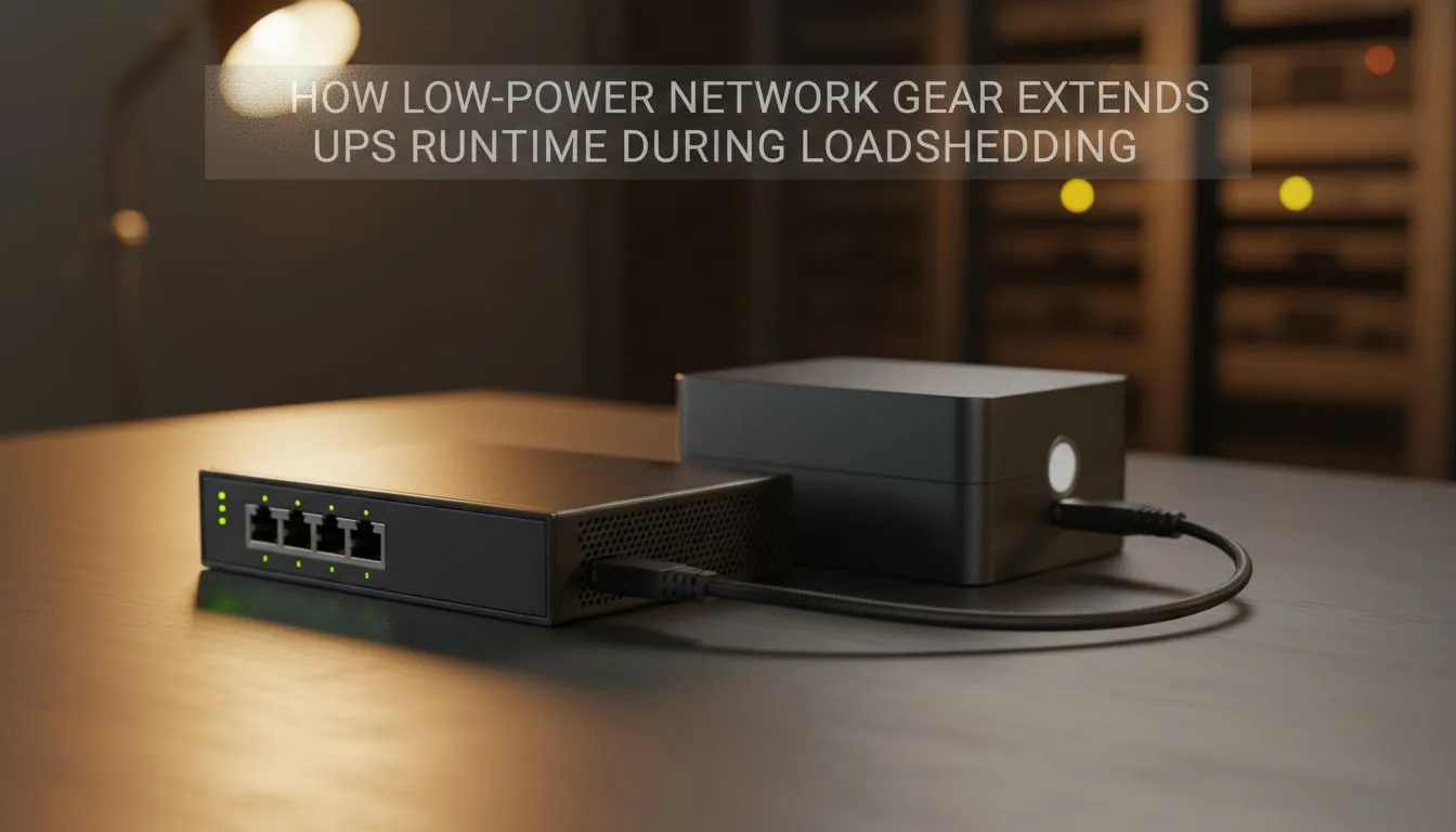 Extend UPS Runtime with Low-Power Network Gear