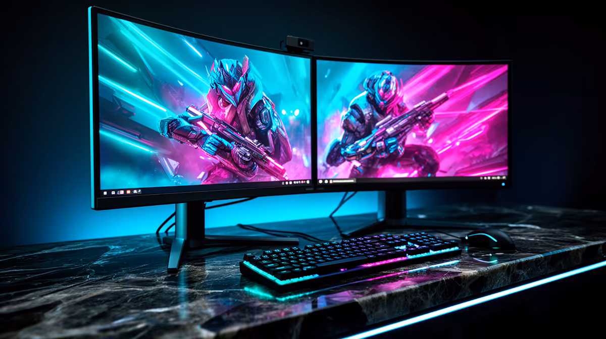 An Esports Player Choose a Vertical Monitor in South