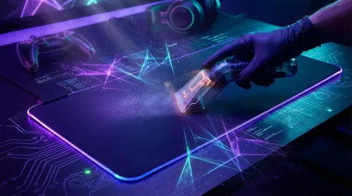 Full-desk mouse pad cleaning and care