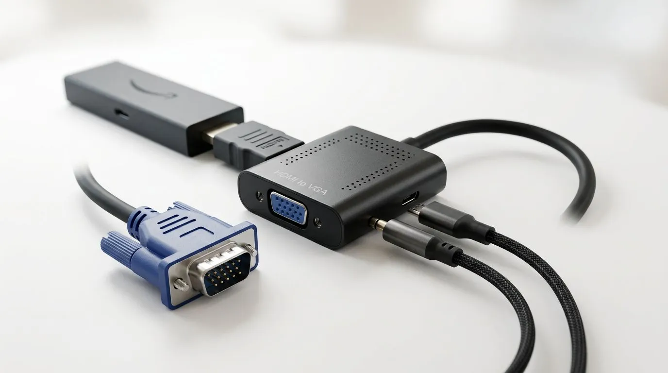 Connect streaming to VGA with the right adapters
