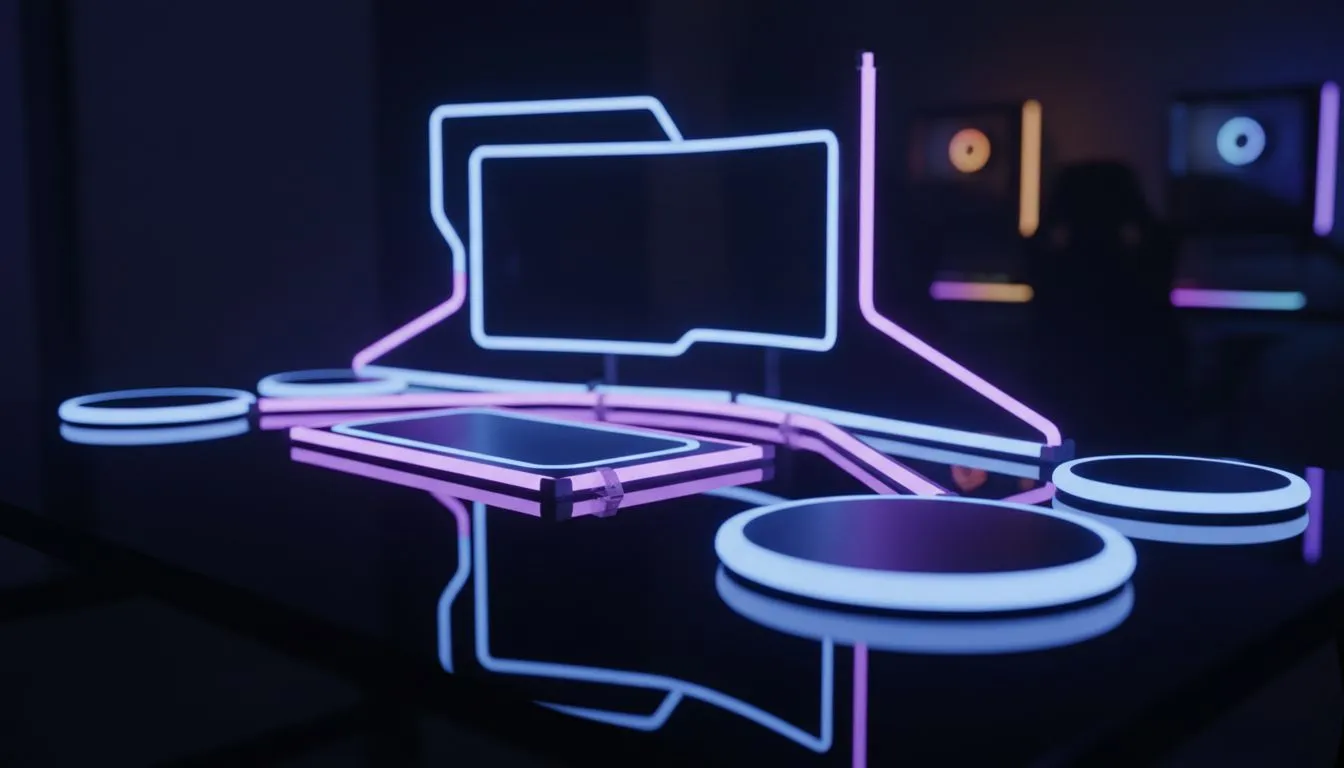Fit Neon Rope Lights to Any Desk