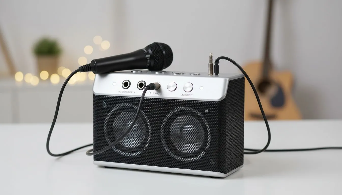 Quick Home Karaoke with AUX or Mic Inputs