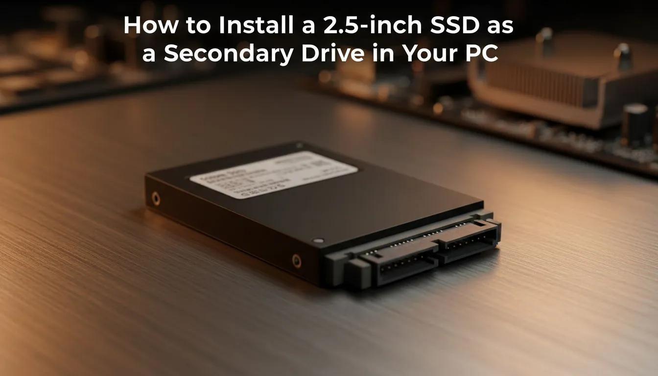Install 2.5-inch SSD as Secondary Drive