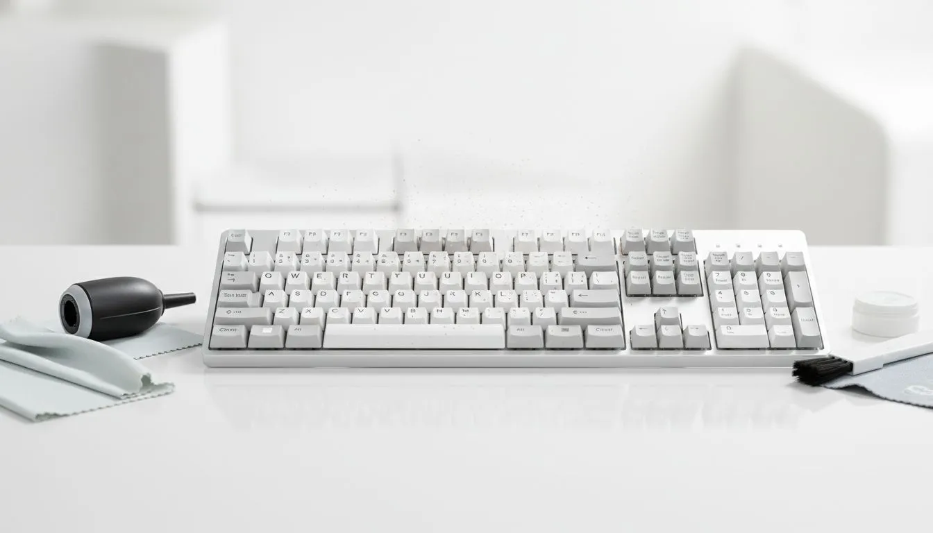 Keyboard cleaning tips for dusty areas