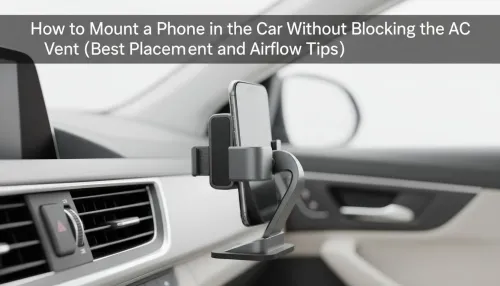 mount phone in car without blocking vent - placement & airflow tips