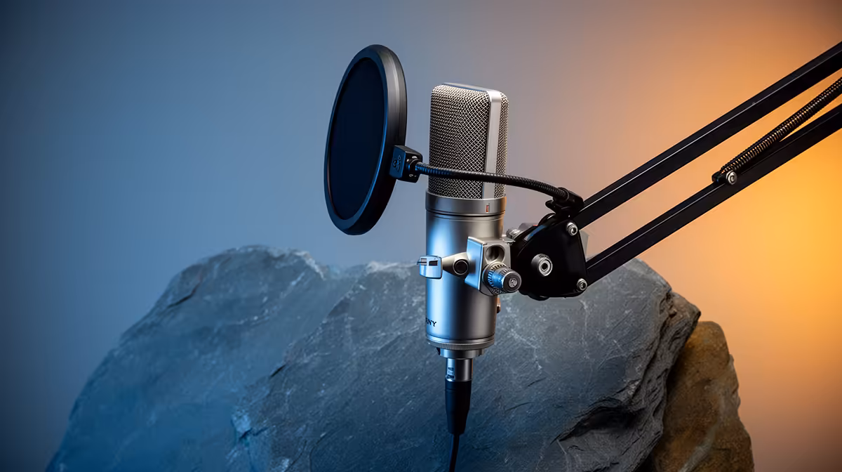 Mic Positioning With Pop Filter and Arm