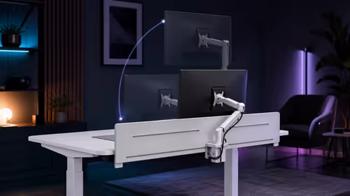 How to Position a Monitor Arm on a Standing Desk Rear Panel