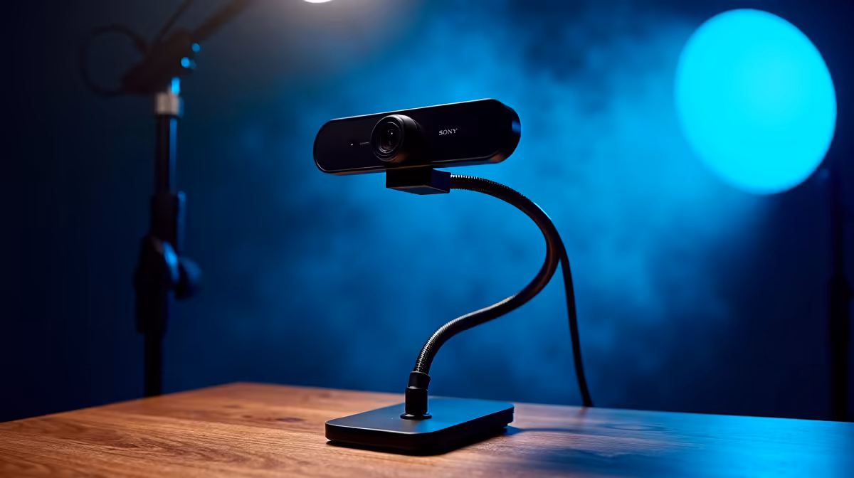Positioning a Podcast Webcam Stand