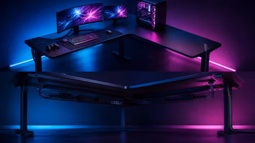 How to Route Gaming PC Cables Through a Built-In Desk Cable Management Tray