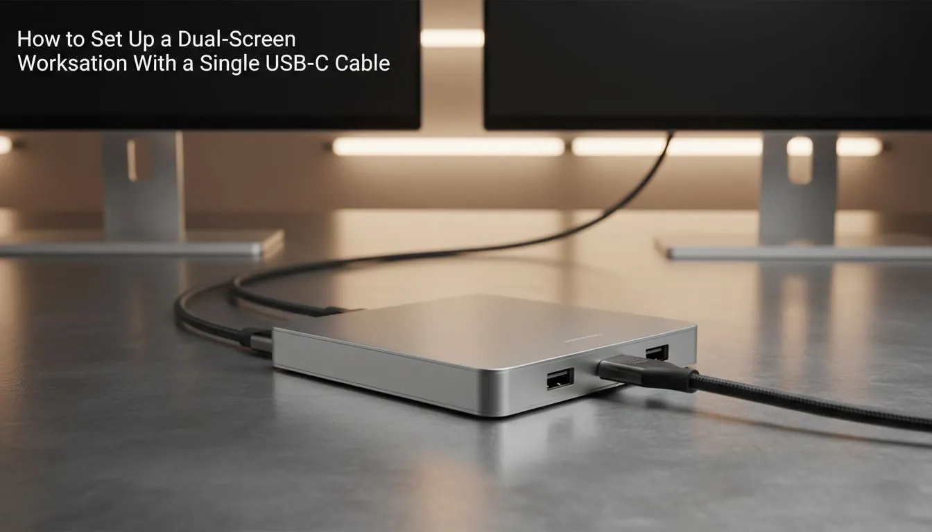 Quick Single-Cable Dual Monitor Setup