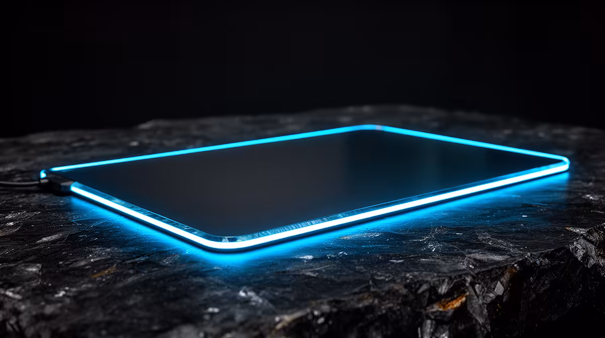 Set Up a Glass Gaming Mousepad for: surface and base grip