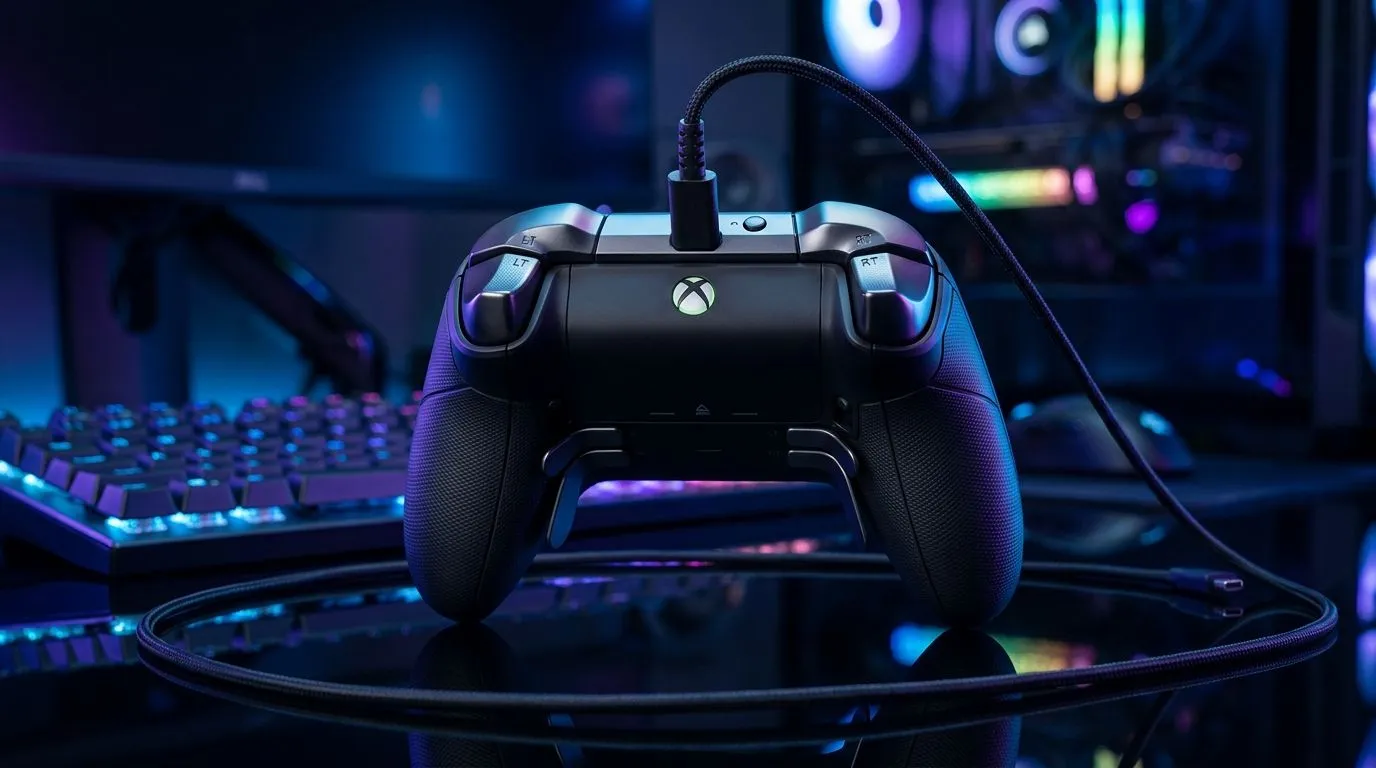 Set up a wired Xbox controller with low latency