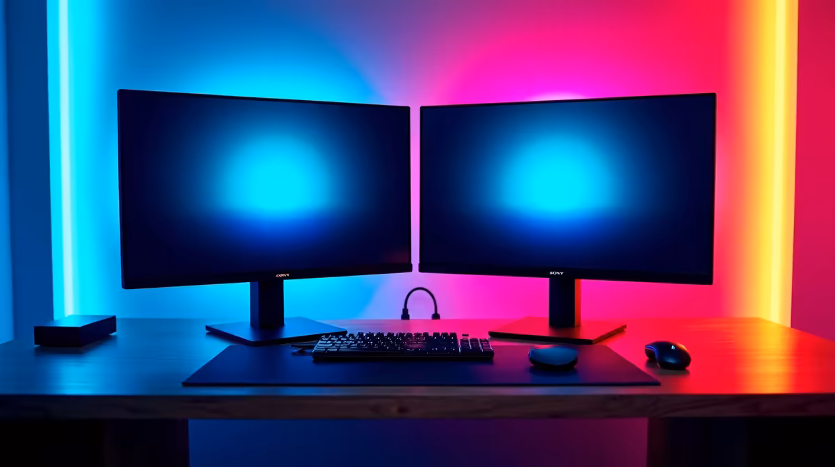How to Set Up Dual Monitors with external hard drive in